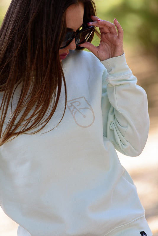 sudadera-escudo-verde-crema-Ciclit